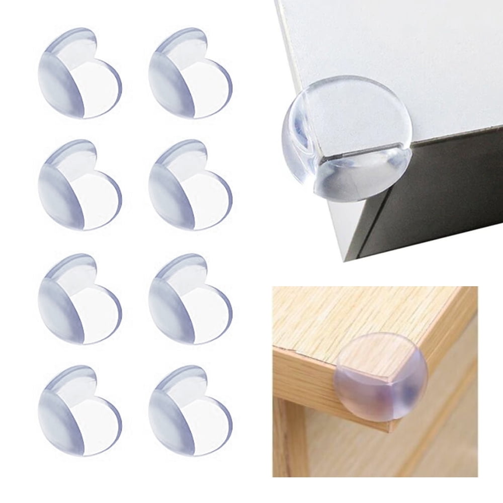 8-Pack Value Set Baby Safety Alpha World Distributors Alpha CORNER GUARDS for Baby Proofing Table and Furniture Clear Rubber