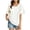 White, variant on ZQUUVOU Women's Casual Shirt Solid Color Short-Sleeved Crewneck Top Olive Green
