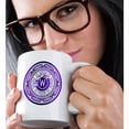 thumbnail image 2 of 3drose, Initial Letter W Purple Art Deco Monogram, 11oz Mug, 2 of 6