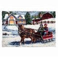 thumbnail image 2 of Winter Sleigh | Rug Making Latch Hooking Kit, 2 of 9