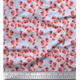 thumbnail image 1 of Soimoi Blue polyester Crepe Fabric Artistic Floral Fabric Prints By Yard 52 Inch Wide, 1 of 5