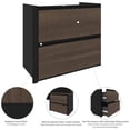 thumbnail image 6 of Bestar Connexion 5 Piece U Shaped Computer Desk in Antigua and Black, 6 of 11