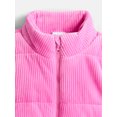 thumbnail image 2 of Athletic Works Girl's Velour Corded Vest, Sizes 4-18, 2 of 3