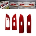 thumbnail image 1 of Real Bright Soft Car Interior Carbon Fiber Sticker Decoration4Pcs Red Carbon Fiber Interior Door Control Cover For Lexus RX330 RX350Auto Car Protection Interior Accessories, 1 of 8