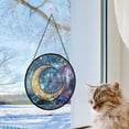 thumbnail image 5 of Stained Glass Window Hanging, Blue Starry Sky Moon Astrolabe Suncatcher for Doors Home Sun Catchers Decoration and Christmas, Mother's Day Birthday Gifts for Women, Men, and Mom,, 5 of 6