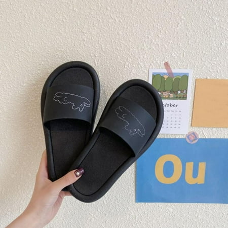 

Women Flat-toe Flat-heeled Sandals And Slippers with Beaded Rhinestone Flip-flops