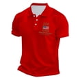 thumbnail image 4 of Mens American Flag Patriotic Polo Shirts 250 Anniversary USA Tops Collared Short Sleeve T-Shirt, 4 of 5