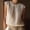 Shirts-220Beige, variant on Gamivast Linen Summer Blouses for Women Solid Color Loose Fit Round Neck Sleeveless Tops Pleated Front Work Tops Linen Texture Casual Office Outfits