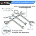 LEONTOOL Ignition Wrench Set Metric SAE 20 Pcs Mini Wrench Set Open End