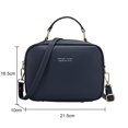 thumbnail image 3 of Bolsa bandolera de cuero PU Bolsos de mujer coreanos de moda para fiesta (azul oscuro) Tmvgtek Para estrenar, 3 of 3