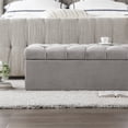 thumbnail image 4 of Banc de Rangement Touffeté Arlo Opale Gris, 4 of 11