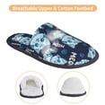 thumbnail image 3 of Slippers for Women, Sketch Cartoon Cat Paw Blue Womens Slippers Fuzzy Winter House Shoes, Soft Anti-Skid Slippers Indoor and Outdoor, 3 of 5