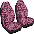 thumbnail image 3 of FUIALDOLG Nonslip Vehicle Seat Covers for SUV, with Fixed Hook Anti-Slip Front Seat Cover Polyester Fabric 2 Pack, Pink Leopard Pattern, 3 of 13