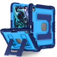 thumbnail image 2 of Case For iPad mini 6 2021 / mini 2024,Anti Drop Silicone+PC Layer Protective Case Hidden Large Bracket ,Shoulder Strap, Heavy Duty Shockproof Three Proof Tablet Protective Case,Blue, 2 of 7