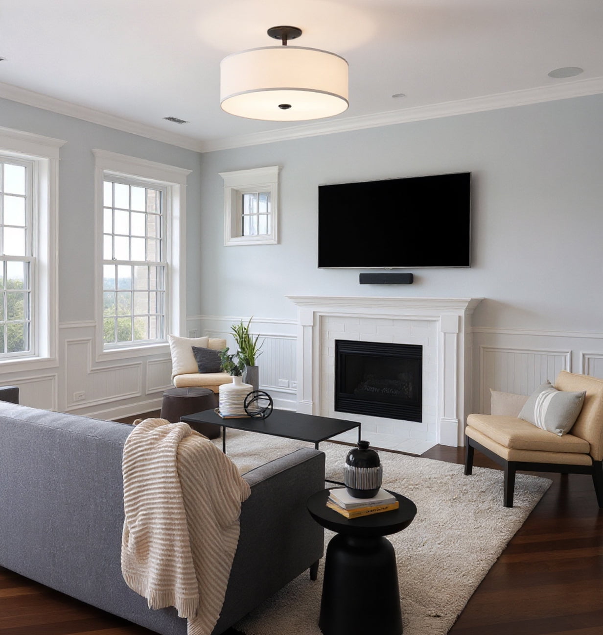 Luxury New Traditional Ceiling Light, Black, UKC20183