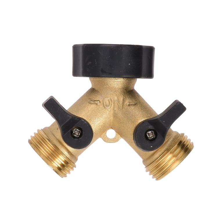 Expert Gardener Brass 2-Way Y Hose Shut-Off Connector photo 3