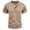 Khaki, variant on Men's Casual Short Sleeve T Shirt with Round Neck and 3 Button Design for Everyday Style and Comfort Mens T-Shirts Extra Large with White Crew
