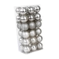 thumbnail image 2 of 36 piezas de pequeños colgantes navideños, bolas de Navidad, adornos colgantes para de Navidad, para fiestas, interiores, exteriores, plata, 2 of 8
