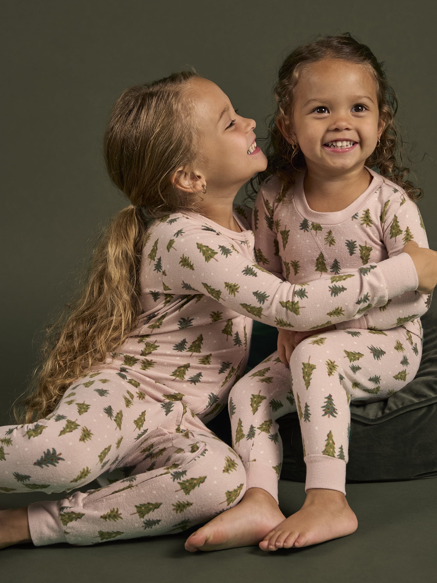 Modern Moments by Gerber Neutral Super Soft Hacci One-Piece Christmas Pajamas, 0/3 Months - 5T