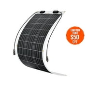 MEGA 100 FLEX | 100 Watt Monocrystalline Solar Panel | Best 12V Flexible Panel for VAN RVs and Off-Grid | High Efficiency