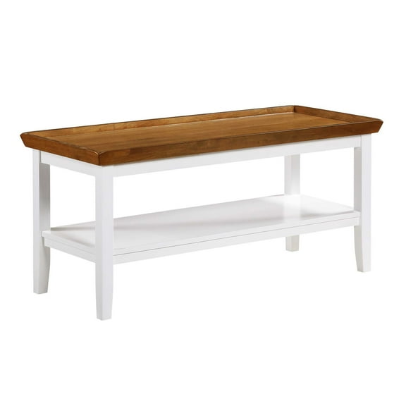 Convenience Concepts Ledgewood Coffee Table, Driftwood/White