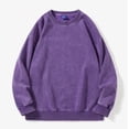 thumbnail image 2 of Lmnyox Sweatshirts for Women Vintage Loose Solid Color Crew Neck Pullover Casual Long Sleeve Tops, 2 of 7