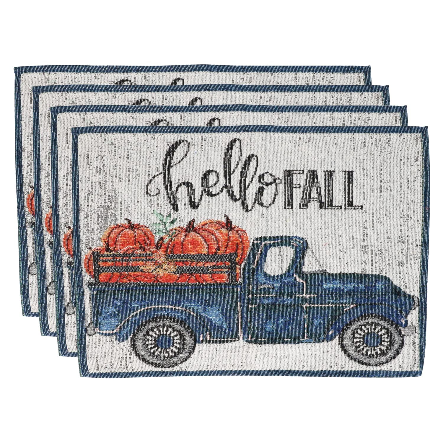 Fall Placemats Set of 4 or Set of 6 (13in. x 18in), Fall Table
