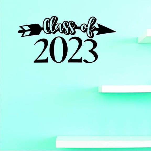 Custom Decals Class Of 2023 Wall Art Size: 20 X 40 Inches Color: Black
