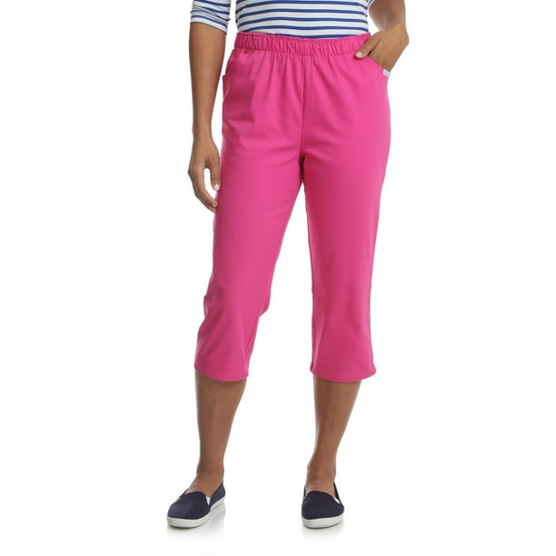 women's pull on stretch capris