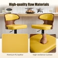 thumbnail image 6 of MOONMISS Swivel Bar Stools Set of 2, Wooden Kitchen Bar Chairs with Back, PU Leather Counter Height Barstools for Kitchen Island,Yellow, 6 of 7