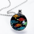 thumbnail image 2 of Turtle Seamless Glass Design Circle Pendant Women's Necklace, 2 of 5