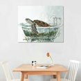 thumbnail image 2 of Orinice Turtle Seaweed Bathtub Fine Art Aesthetic Poster & Print Wall Painting for Home Office Decor, Canvas Living Room Bedroom Wall Art Decor 20x16in, 2 of 6
