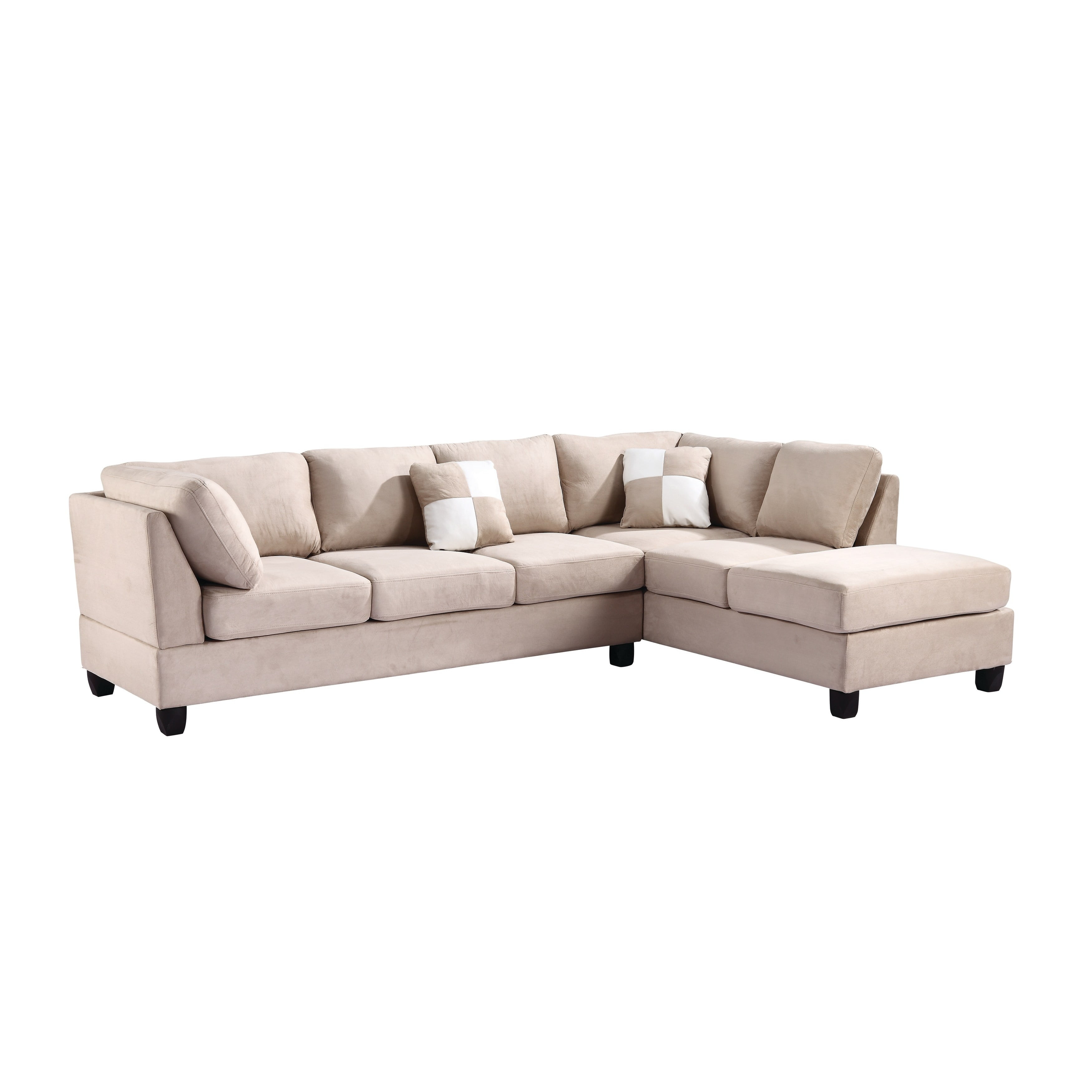 Lyke Home Beige Microsuede Sectional