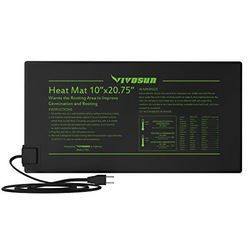 iPower Durable Waterproof Seedling Heat Mat 10"x20" Warm Hydroponic Heating Pad 