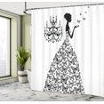 thumbnail image 5 of Ambesonne Vintage Shower Curtain, Love Country Wedding, 69"Wx84"L, Charcoal Grey White, 5 of 5