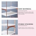 thumbnail image 2 of Plastic Storage Rack Adjustable Kitchen Shelf 4 3 2 Bathroom Storage Organizer Shelf 2 Layers Square Rack, 2 of 8