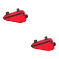 thumbnail image 2 of fastboy Mountain Bicycles Front Tube Frame Storage Bag Road Bikes Anti-scratched Triangular Pouch Keys Cellphone Saddle Holder Red 2Set, 2 of 6