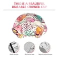 thumbnail image 5 of Kdxio Butterflies and Roses Print Shower Cap for Women,Elastic and Reusable,Double Waterproof Layers Bathing Hat, 5 of 9
