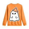 thumbnail image 7 of felwors Kids Halloween Sweatshirt Boys Girls Pumpkin Ghost Toddler Shirt Crewneck Long Sleeve Graphic Top (Orange,5-6 Years), 7 of 7