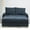 Navy, variant on Modern 3 in 1 Light Blue Velvet Sleeper Sofa Couch Bed with Storage Pockets, Convertible Loveseat Futon for Living Room