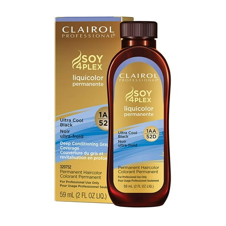 Clairol Professional Liquicolor 1AA/52D Ultra Cool Black, 2 oz