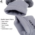 thumbnail image 5 of PULLIMORE Winter Warm Child Beanie Hat Scarf Set Ski Knit Hat Cap with Pompom for 0-12 Months Old Baby Boys Girls (Yellow), 5 of 9