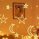 thumbnail image 4 of Luces decorativas de cortina de cadena de estrellas, cortina de luna de estrella, luces de cortina de ventana, luz LED de cortina de estrella Ultra sensible, 4 of 5