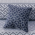 thumbnail image 5 of Witaxima Navy King Size 4-Piece Jacquard Quilt Set with Throw Pillow, Reversible Geometric Design, 5 of 11