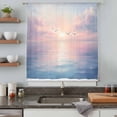 thumbnail image 5 of Ocean Seagull Sheer Curtains 72 Inches Long, Pink Blue Sunset Clouds Gradient Landscape Light Filering Curtains, Breathable Simi Curtain Privacy Drapes for Living Room Bedroom Window Treatment, 5 of 9