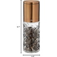 thumbnail image 4 of Cilio Cristallo Salt and Pepper Mill Set Glass Stainless Steel Copper 6.7 Inch, 4 of 4