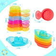 thumbnail image 6 of AMCHSURI 11PCS Mold-Free Baby Bath Toys for 1-3 Years & Infants - Stackable Boat Set with Spoons for Bathtub, Pool, Water Table - Educational Gift, 6 of 9