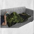 thumbnail image 5 of Tree Soft Flannel Fleece Throw Blanket, Dark Forest Scene of a Nature Silhouette Fine Art Painting Print Art, Cozy Plush for Indoor and Outdoor Use, 70" x 90", Evergreen and Lime Green, by Ambesonne, 5 of 5