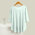 thumbnail image 6 of Censtreet Women's Pajama Top V-Neck 3/4 Sleeves Soft Tops Loose Sleepwear T-shirt Home Wear Pajama Blouse, 6 of 7
