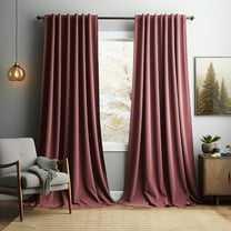 XmhyTop Room Curtains - Dark red Thermal Drapes 132*244cm, 1 slice, Velvet Curtains, Best Blackout Curtains for Bedroom, Thermal Insulated